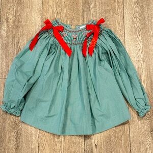 Charming Kids Blouse with Red Accents